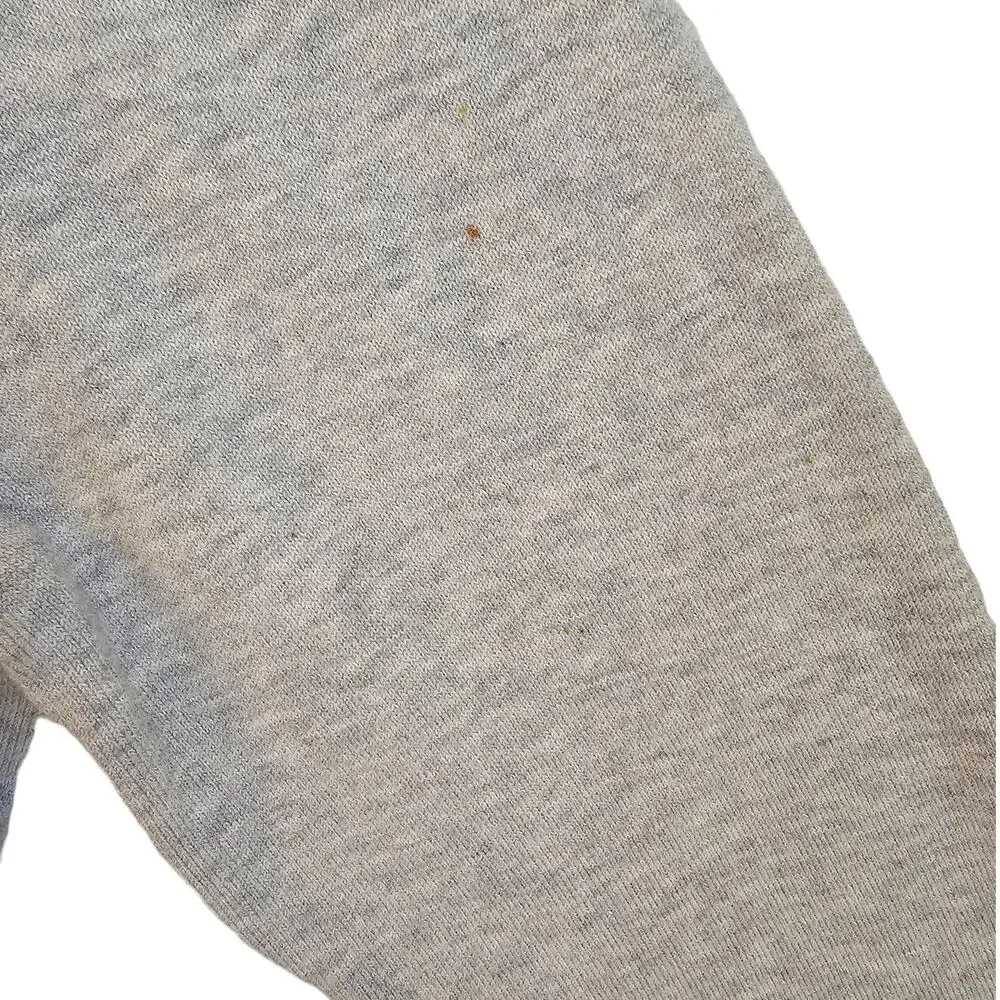 Tommy Hilfiger Grey Pima V-Neck Preppy Heritage Academia Logo Pullover Sweater